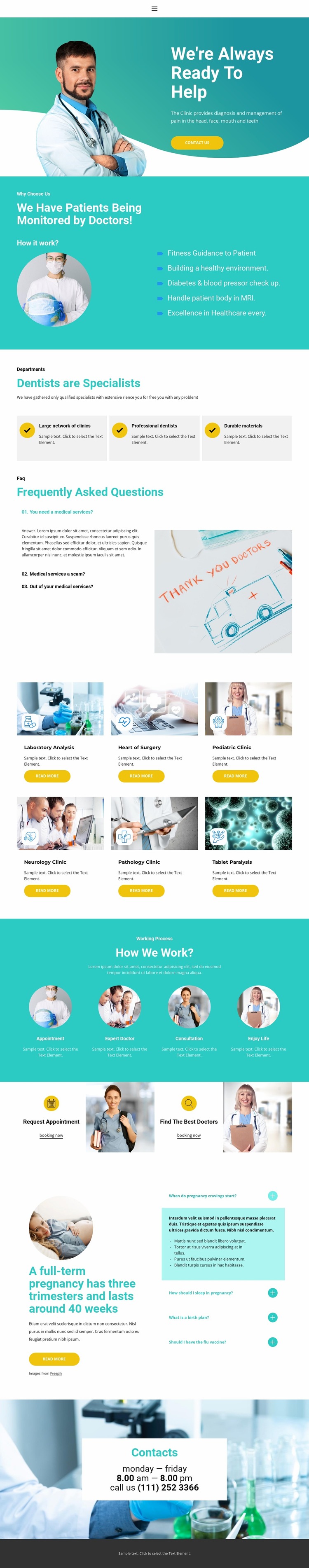 New medicine center Website Mockup
