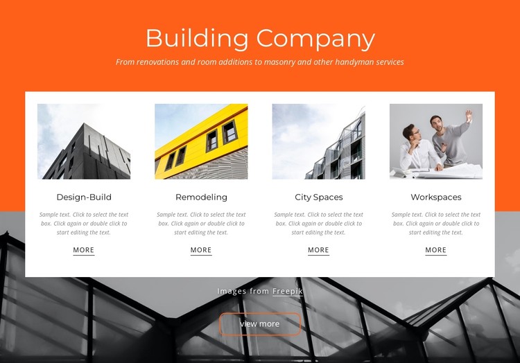 Residential building company CSS Template