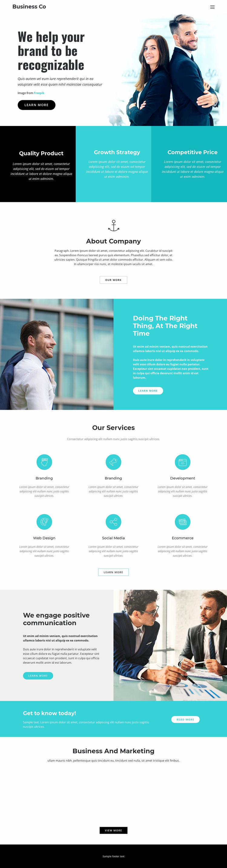 Business company Website Template In Basic Business Website Template