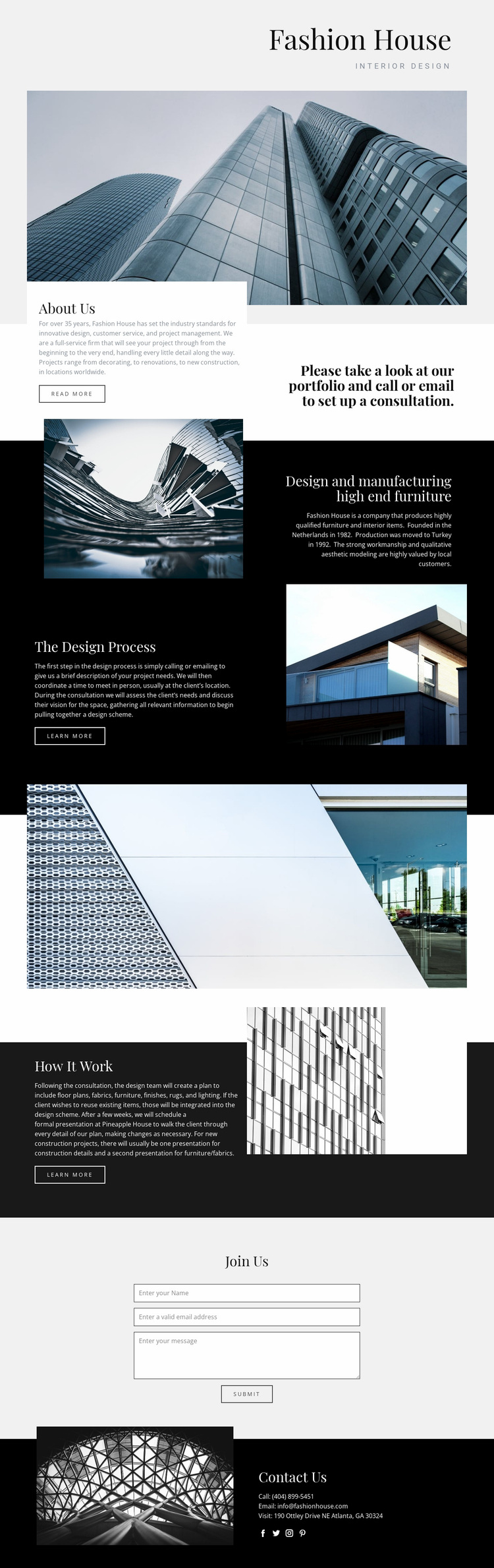 Fashion House Website Design