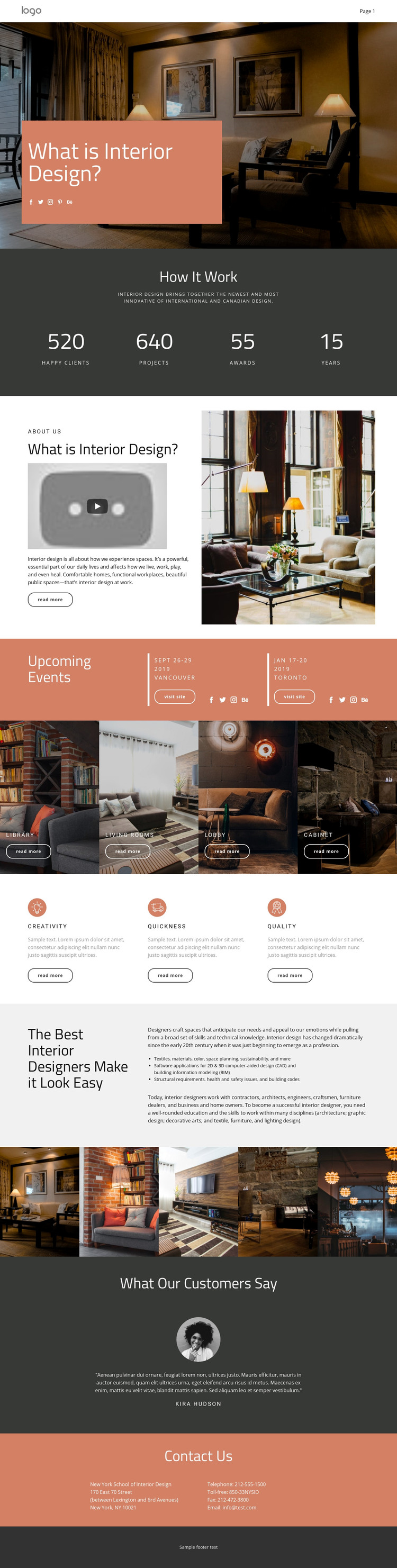 Design of houses and apartments Homepage Design