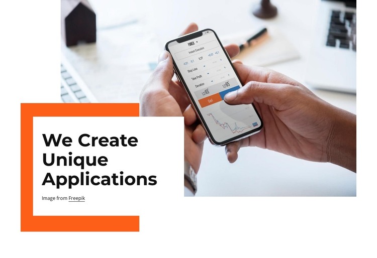 We create unique applications HTML Template