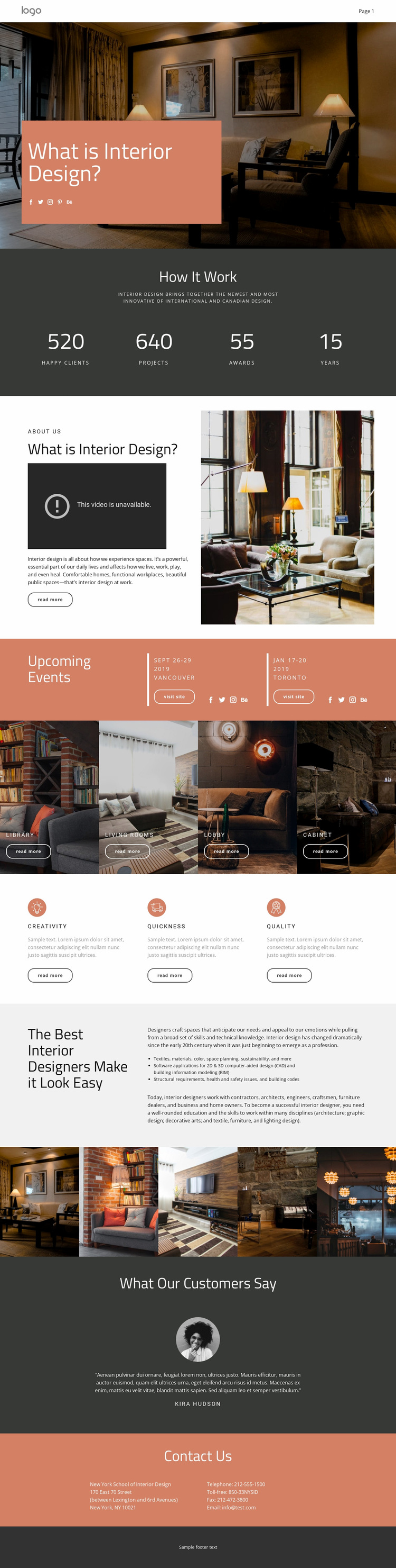 Design of houses and apartments Website Design