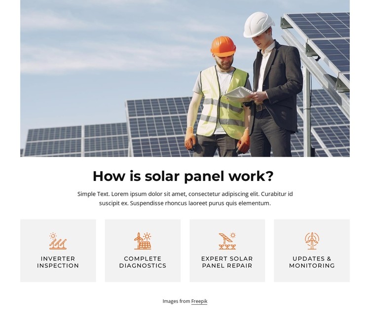 Great all-around solar panel CSS Template