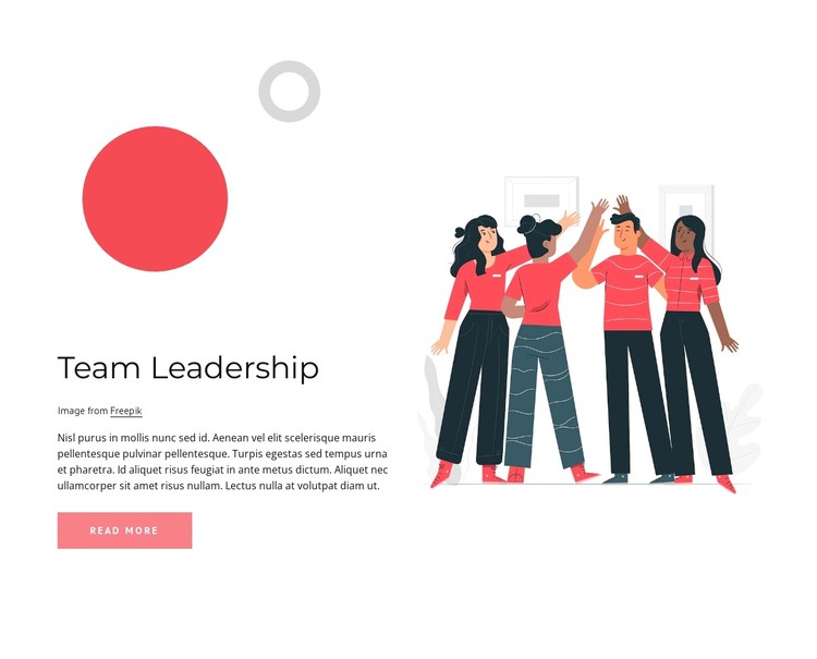 Team leadership CSS Template