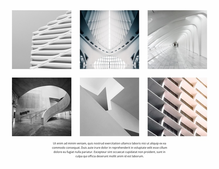Gallery with architecture design Website Template