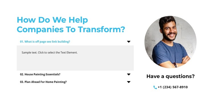 Questions anytime HTML Template