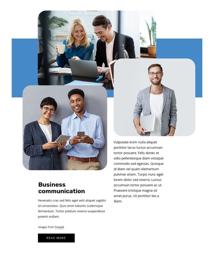 Business communications HTML Template