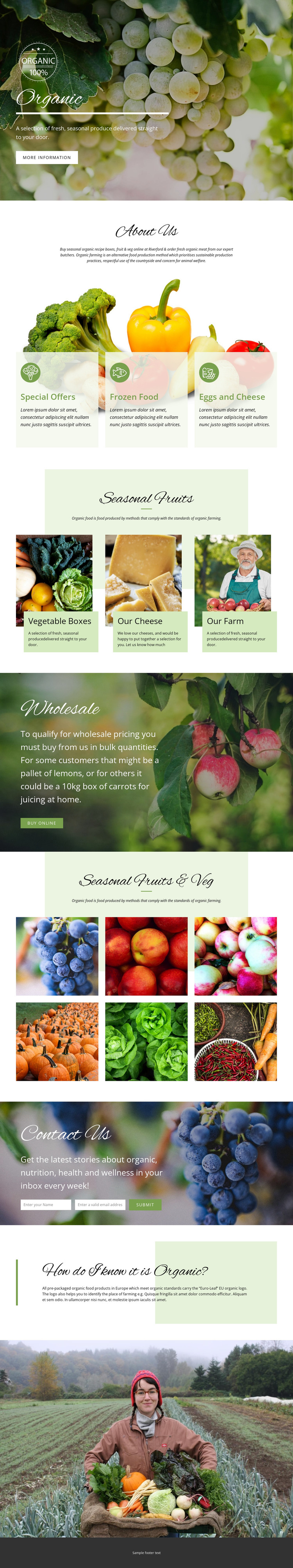 Healthier with organic food HTML Template