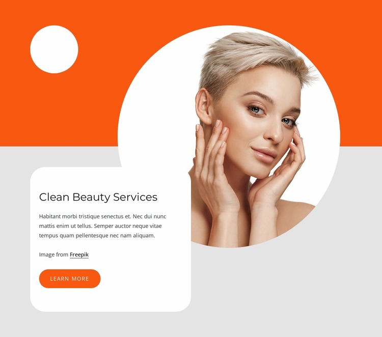Clean beauty services WordPress Website Builder