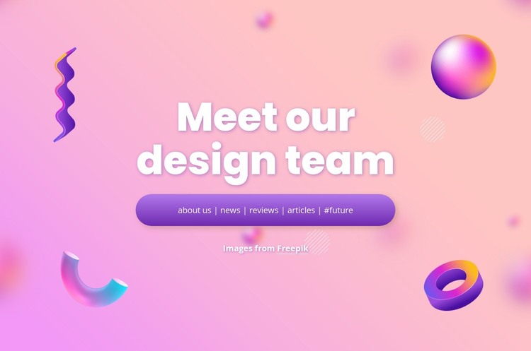 Introduction with animated elements HTML Template