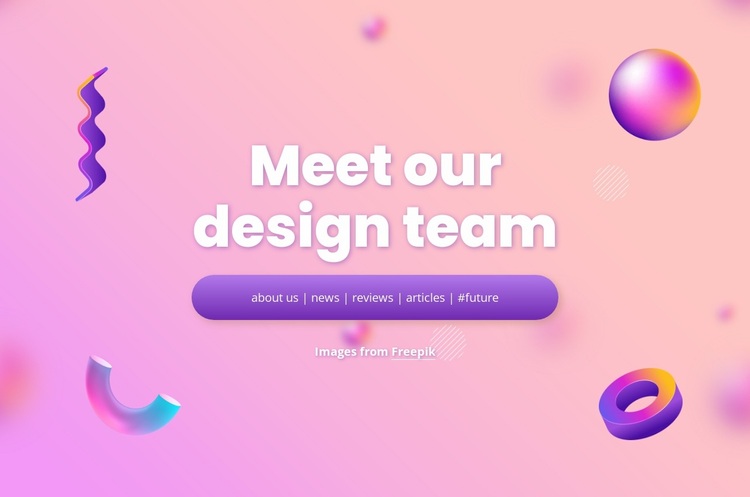 Introduction with animated elements Website Design