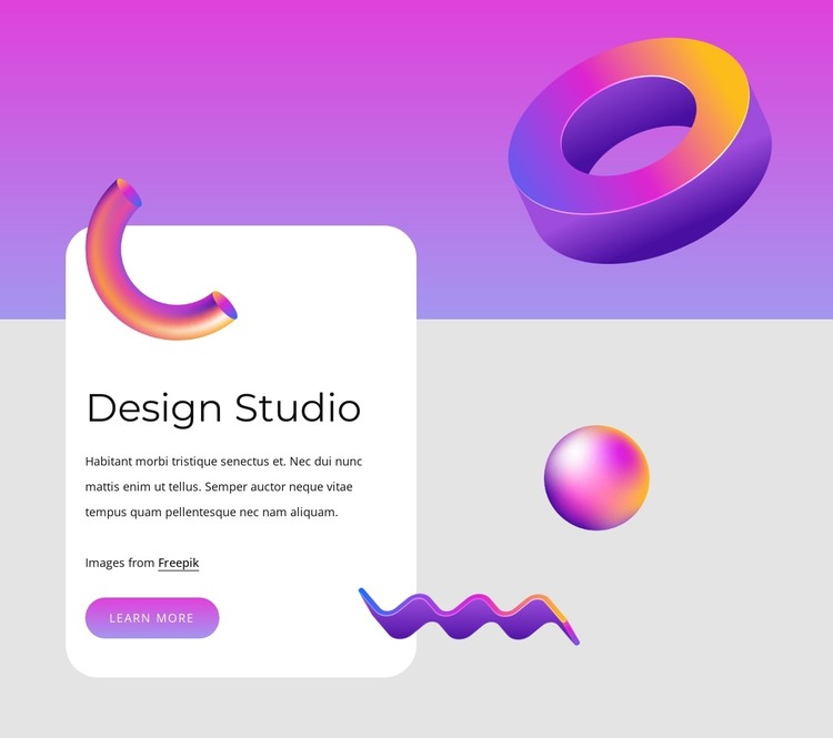 Animated shapes HTML Template