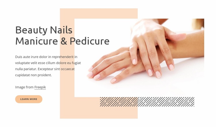 Beauty nails manicure Website Design