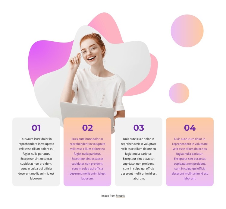 Grid repeater with animated shapes HTML Template