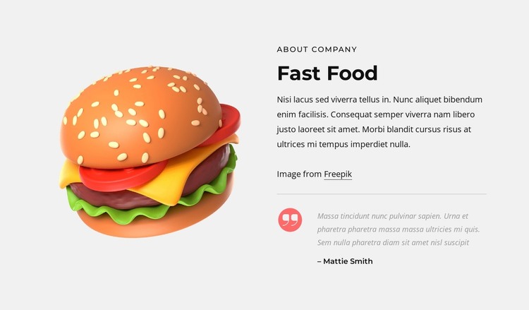 Cheeseburger HTML Template