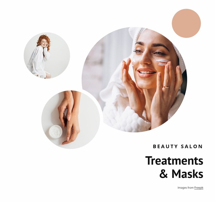 Treatments and masks Website Design