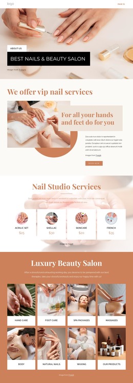 Download Professional Nail Art Website Template