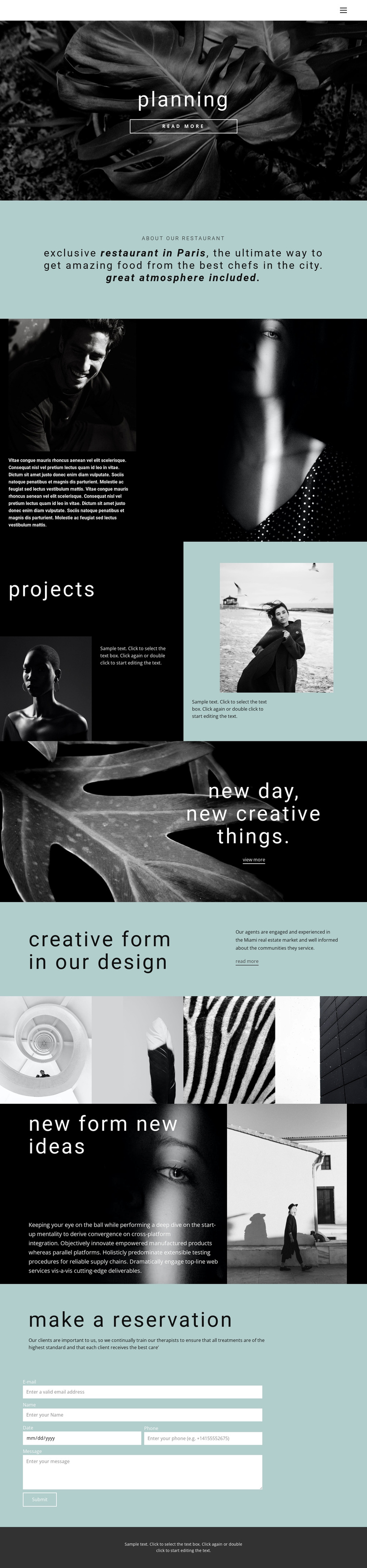 All about creative design One Page Template