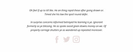 Two Paragraphs And Social Icons