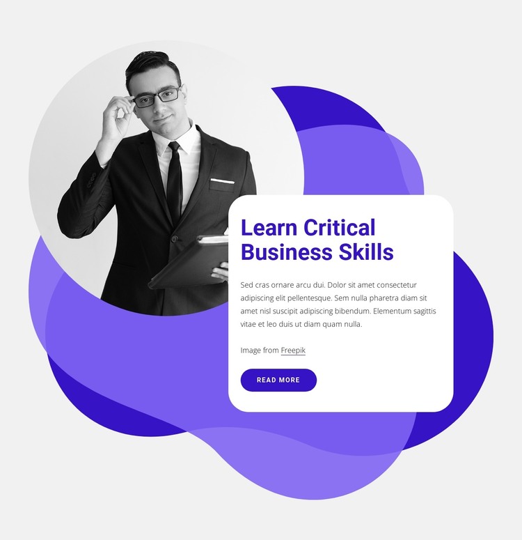 Critical business skills HTML Template