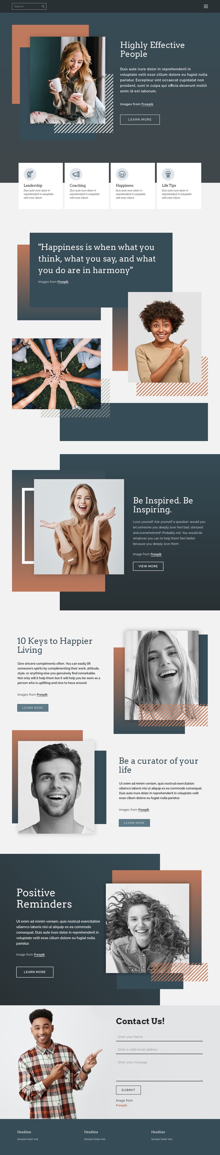 How to be successful in life CSS Template