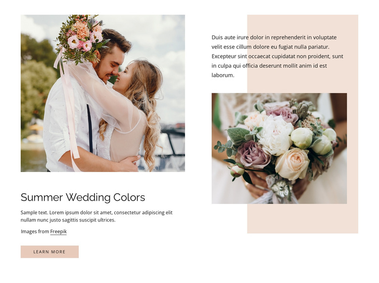 Summer wedding colors Joomla Template