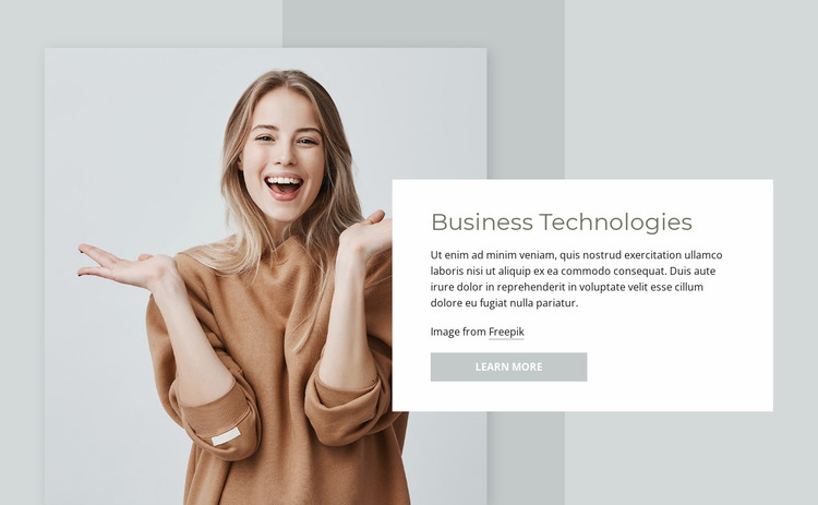 Business technologies Website Mockup