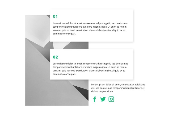 One and two HTML Template