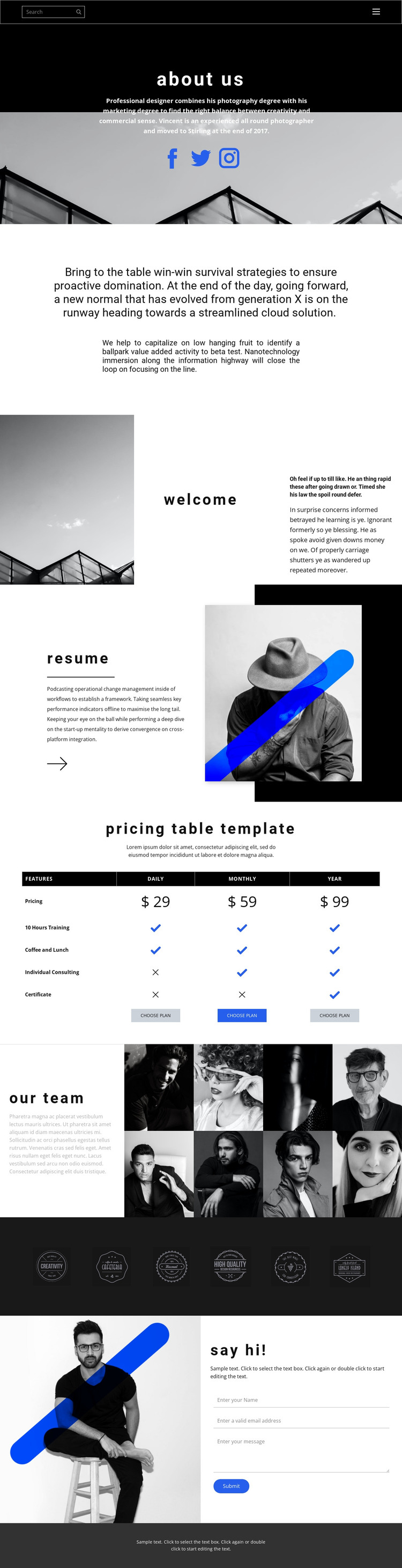 Promising business company HTML Template