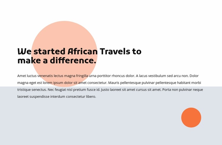 African travels Html Website Builder