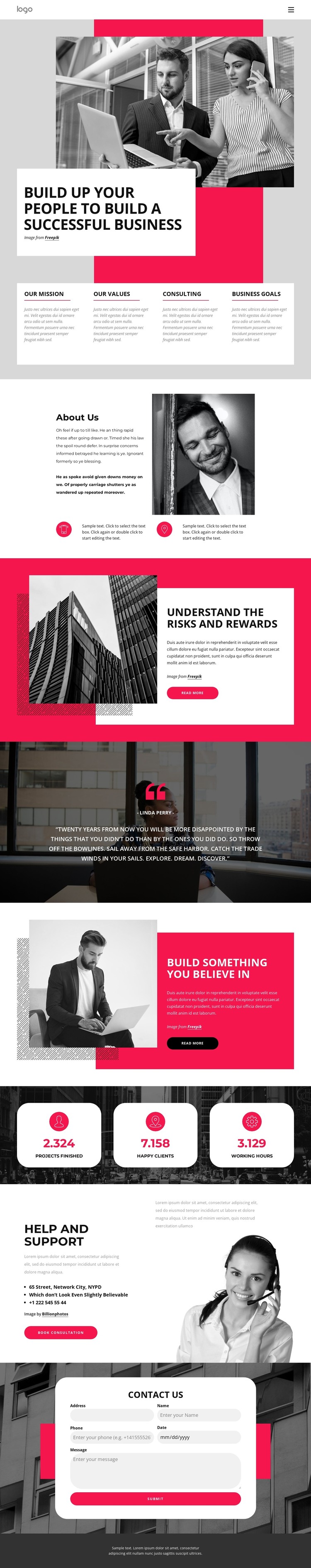 Successful training business HTML Template