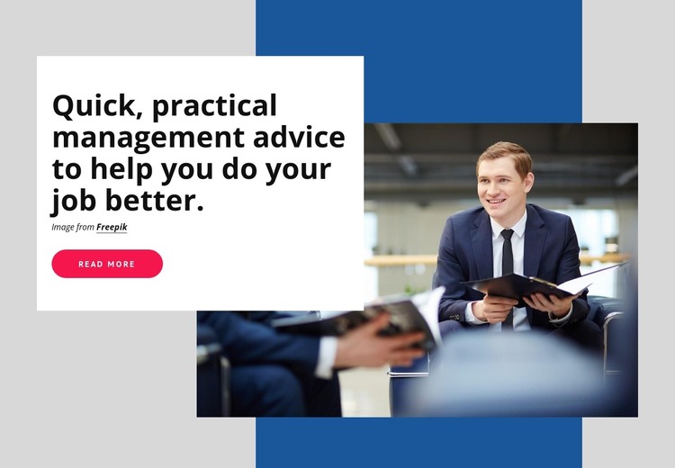 Practical management advice HTML Template
