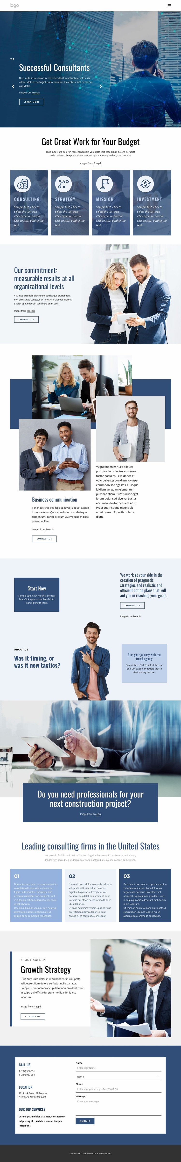 Successful consultants Website Design