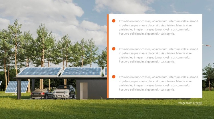 Solar electricity panels HTML Template