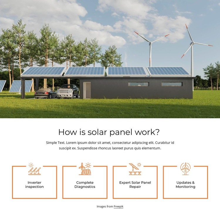 Solar panel factory HTML Template