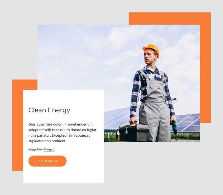 Clean solar energy HTML Template