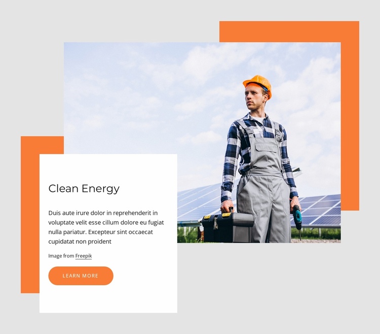 Clean solar energy Website Template