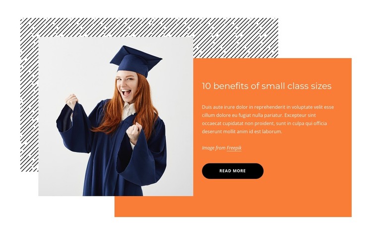 10 benefits of small class sizes CSS Template