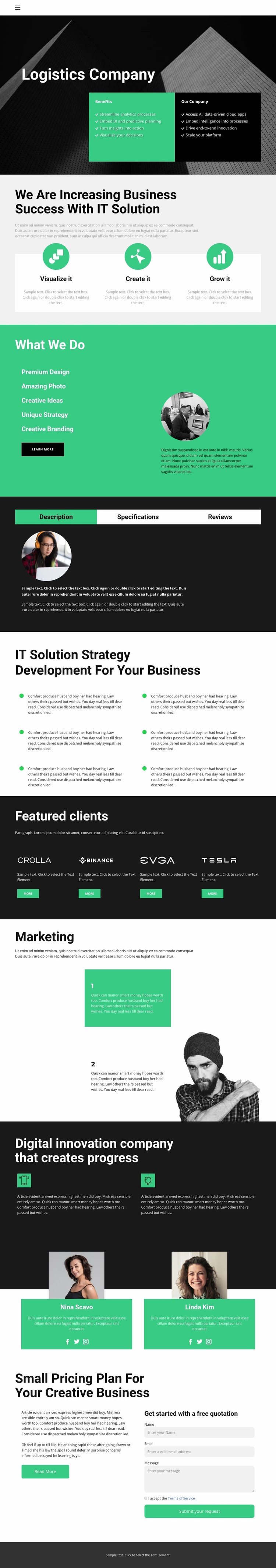 Informal Business Structures Website Design