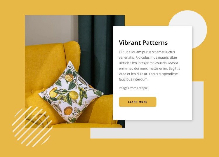 Vibrant patterns CSS Template