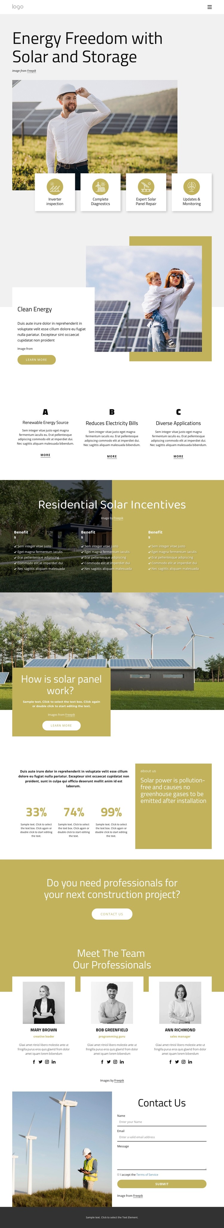 Design your solar roof Web Design