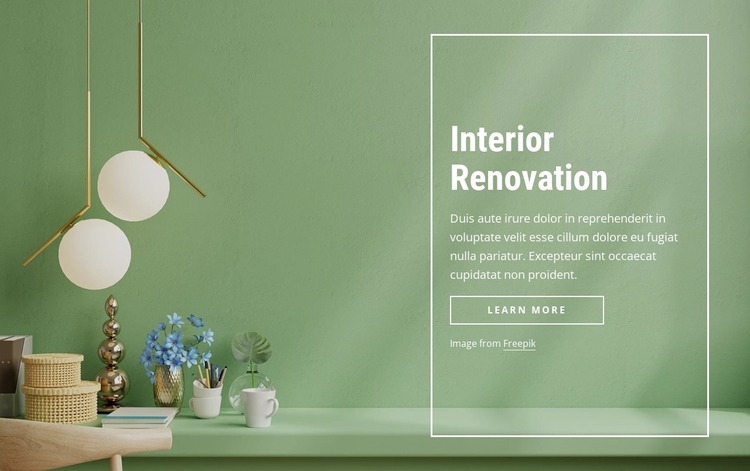 Interior renovation WordPress Website Builder