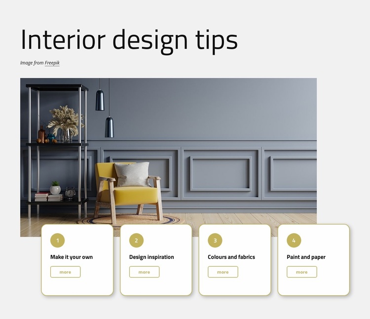 Interior design tips Website Design
