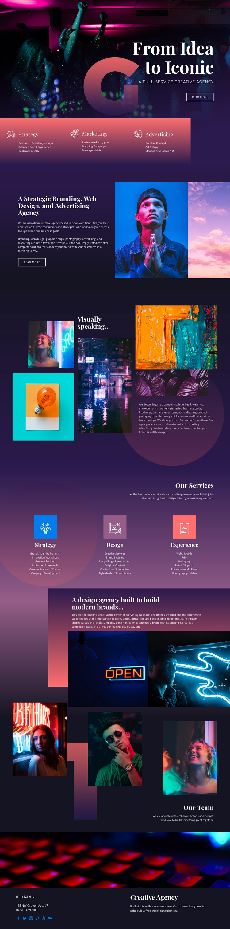 Iconic ideas of art One Page Template