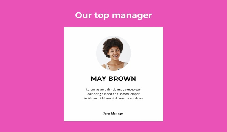Top manager say Website Template