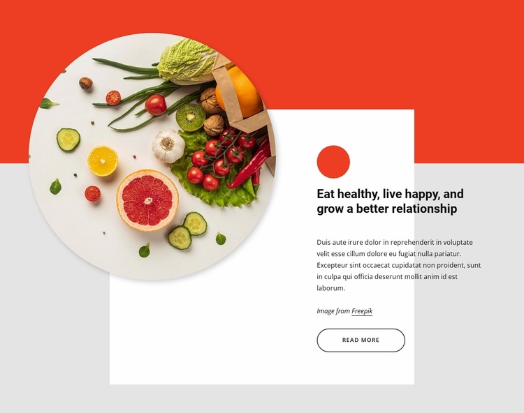 Eat healthy, live happy Website Template