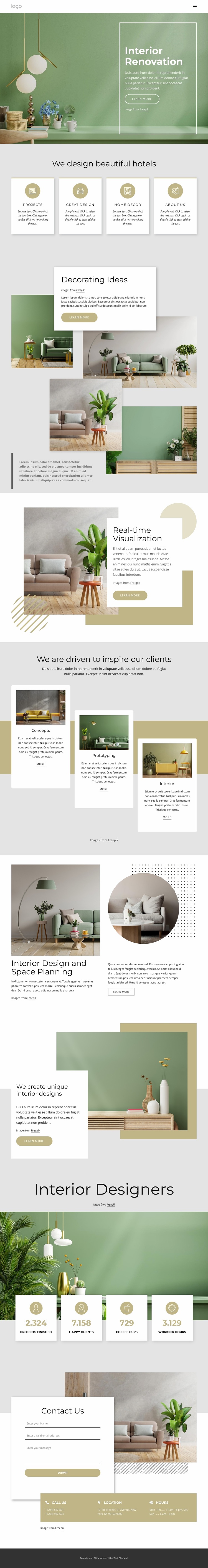 Architecture and interior design agency Website Design