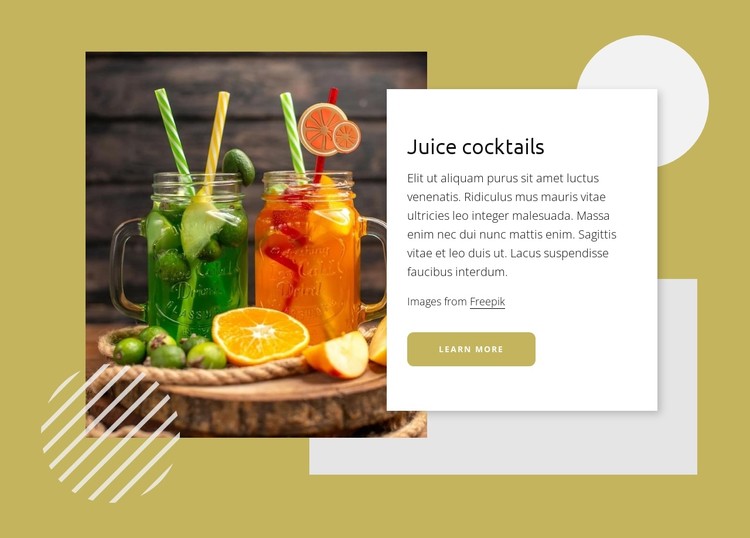 Juice cocktails CSS Template