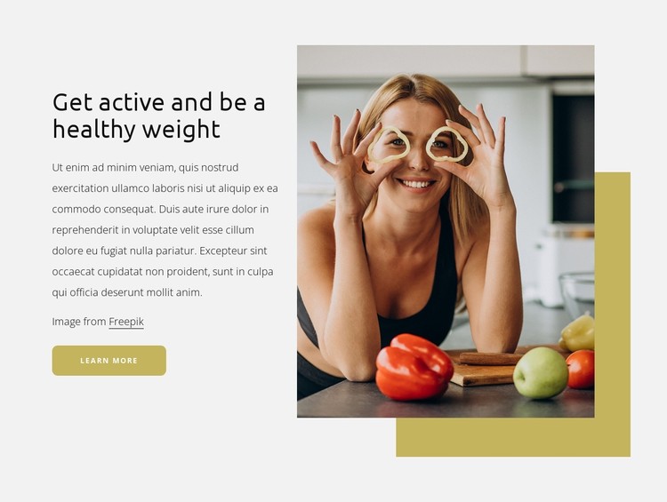 Be in a healthy weight CSS Template